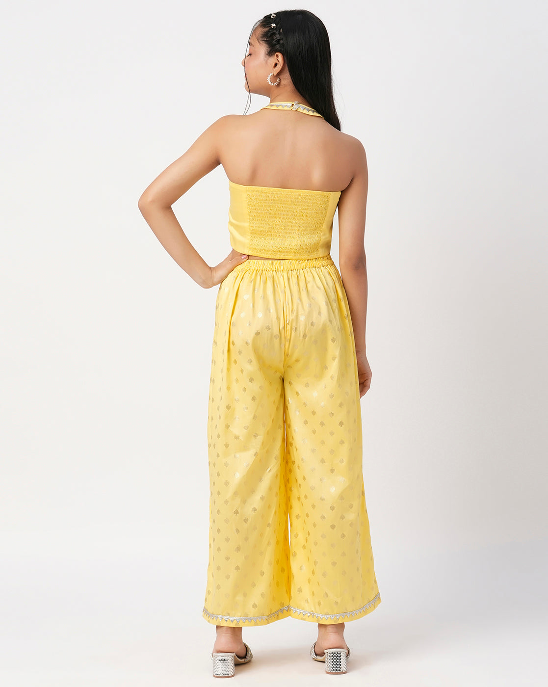 Mehfil yellow Co-ordinate set for Girls