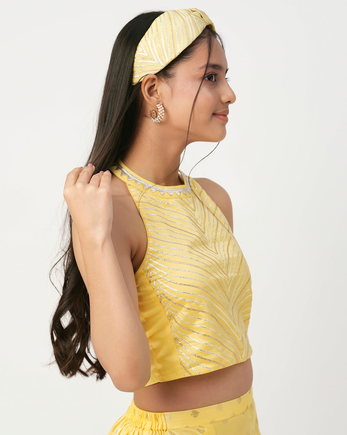 Mehfil yellow Co-ordinate set for Girls