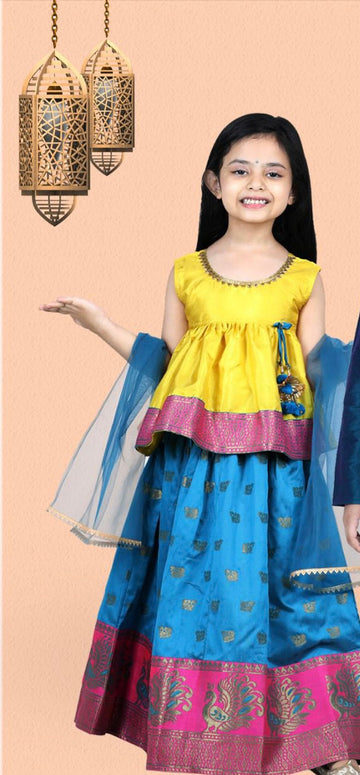 Shubh yellow lehenga set (Kapasii Premium)