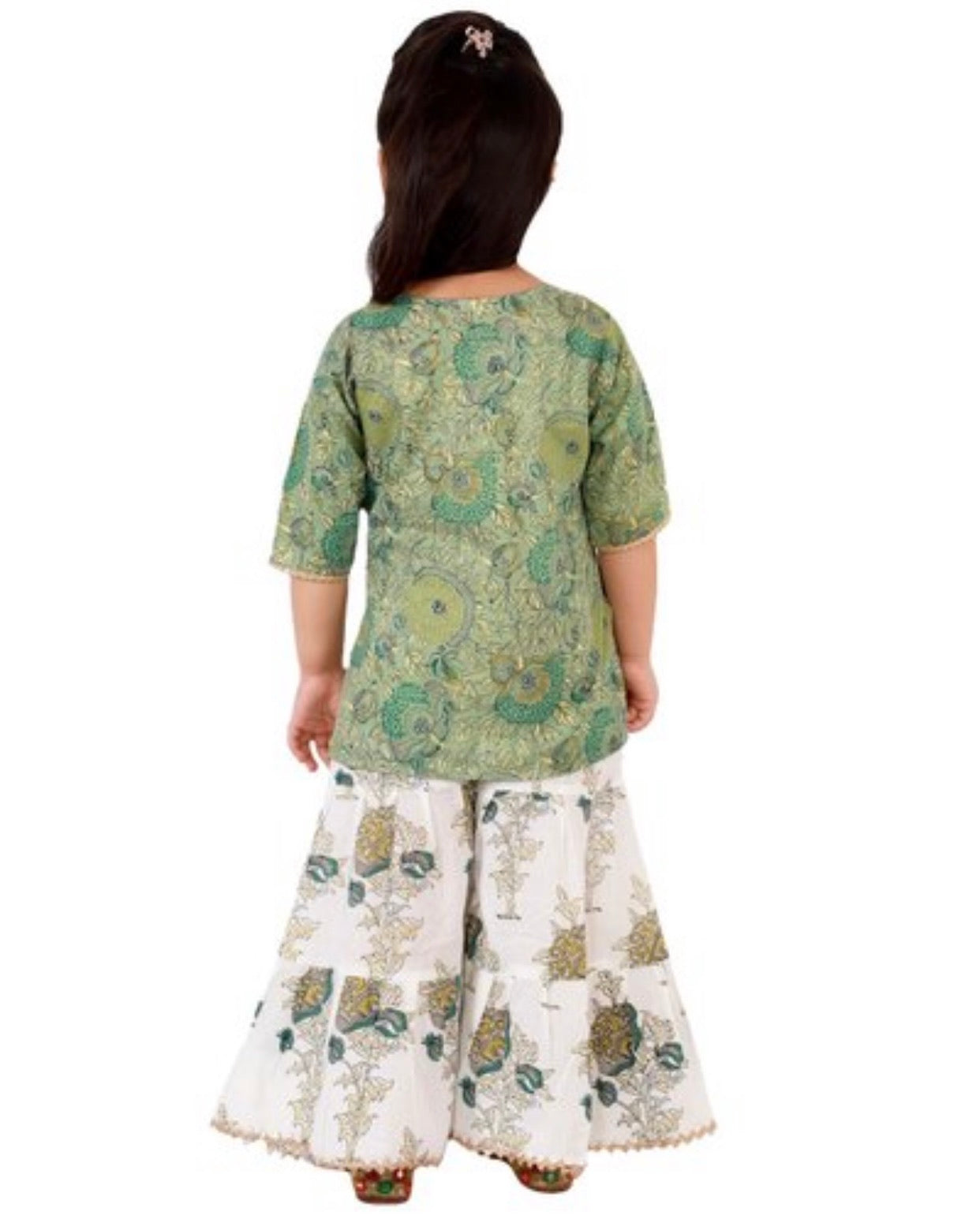 Minty green - sharara set
