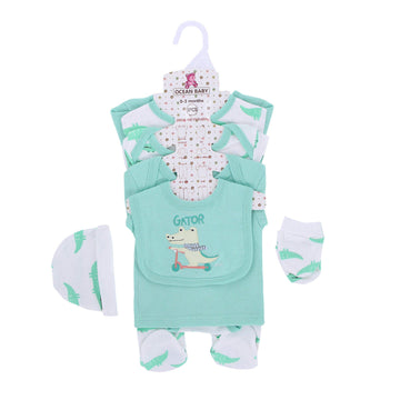 Gator 8 pc organic new born set
