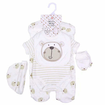 Baloo the bear -5pc organic new born set