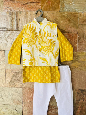 Tatva mustard jacket set (12months-12 Yearsears)