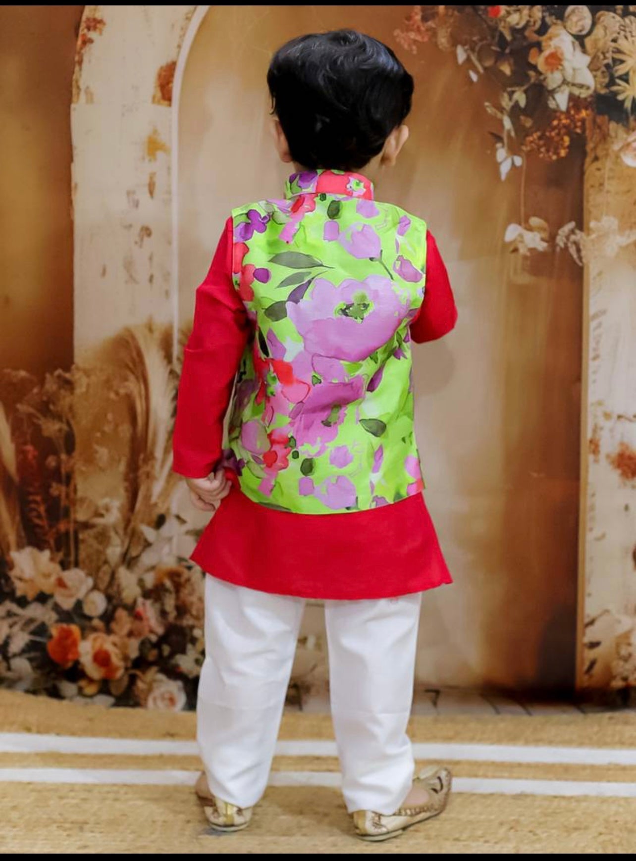 Arjun kurta pajama jacket set- silk