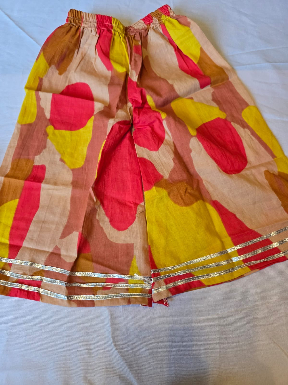 Girls cord set goemetric yellow