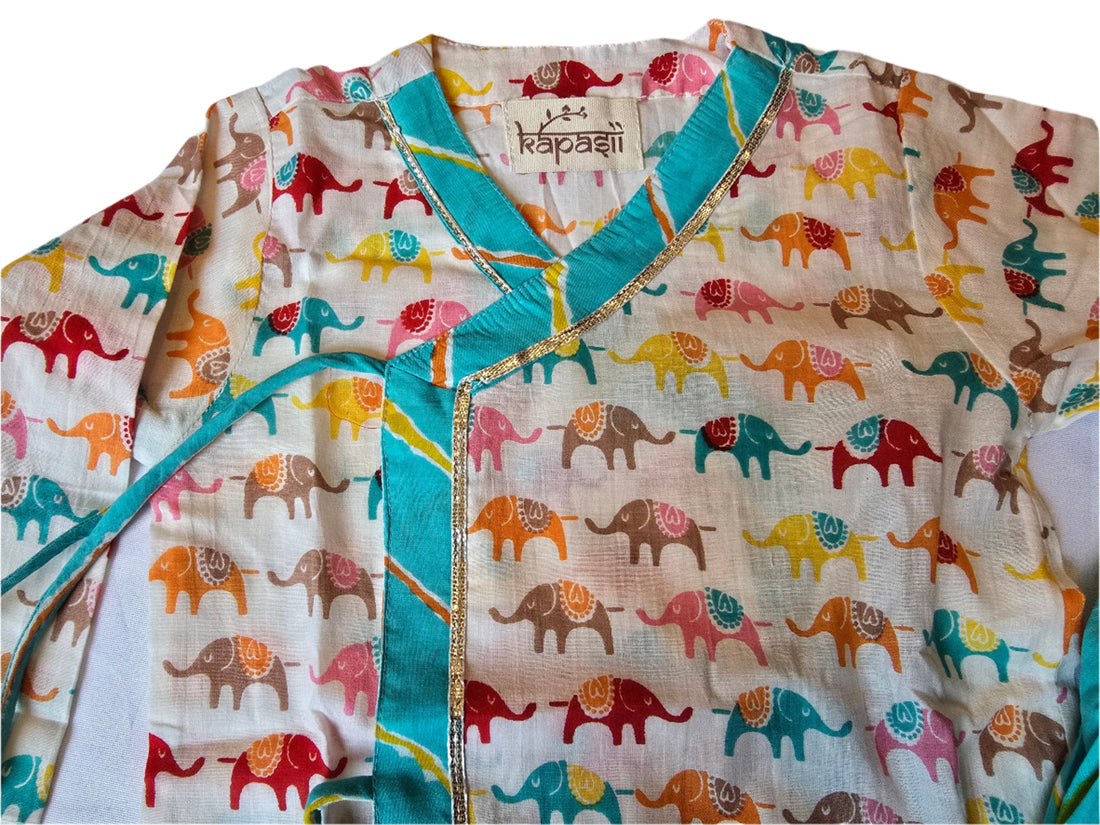 Ladoo infant anghrakha baby set- multicolour elephant