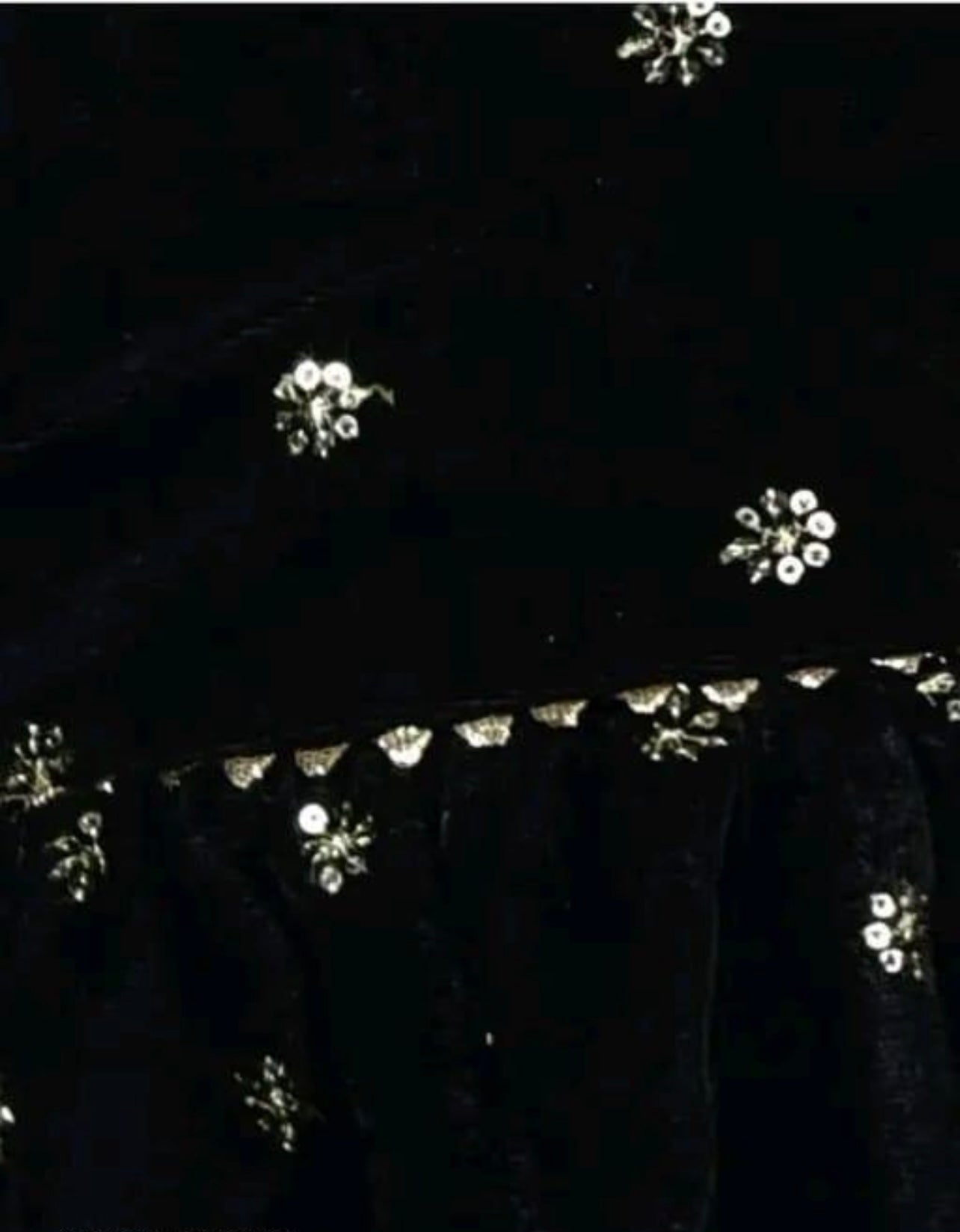 Baby girl sequin dhoti sets black velvet