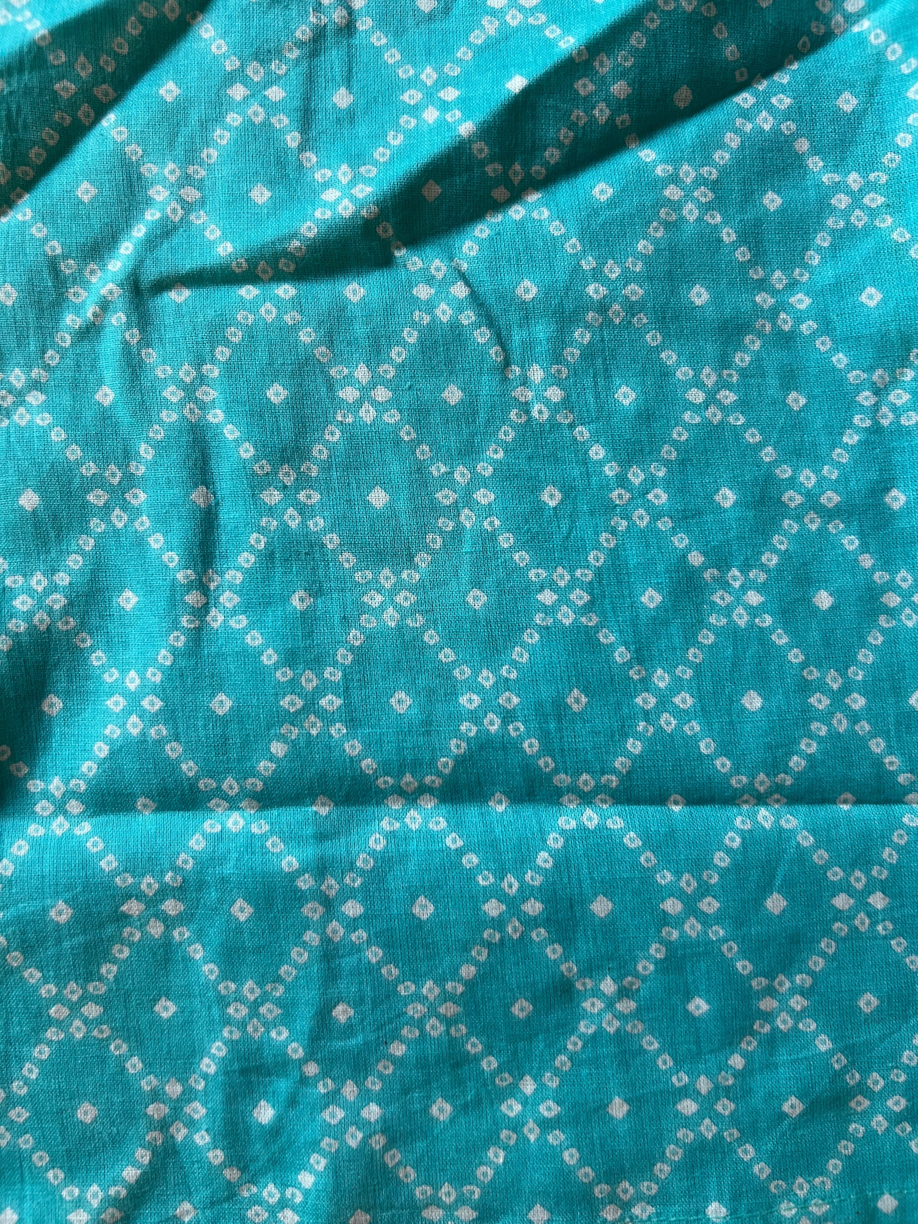 Ethnic frock - blue bandhni