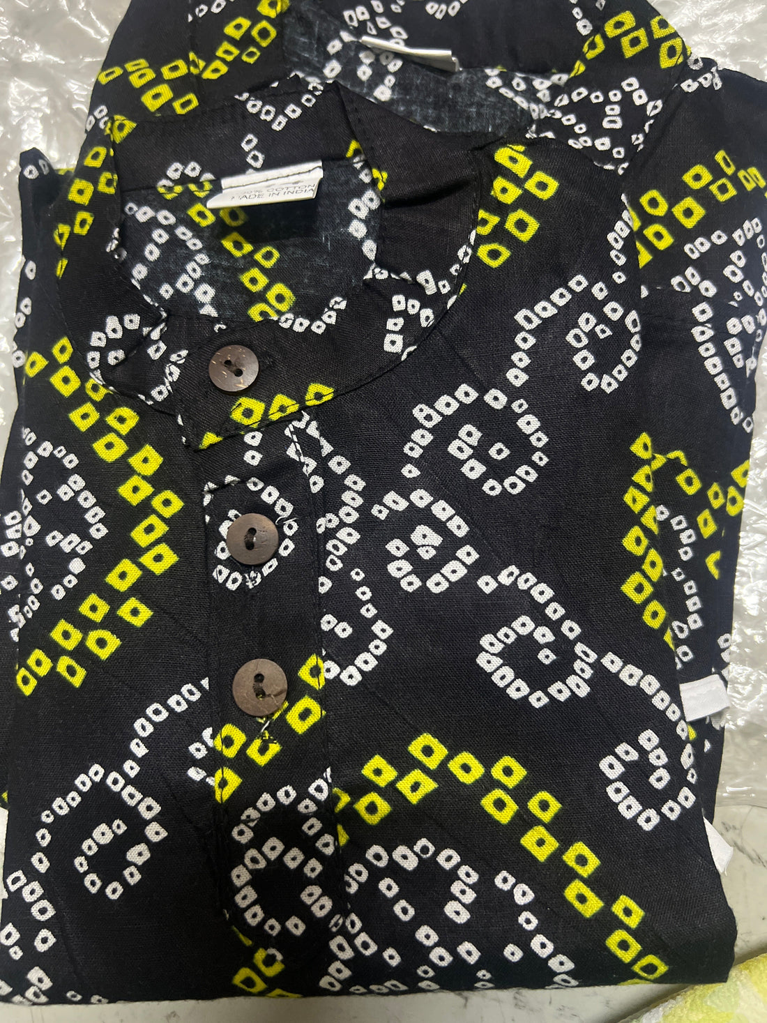 Black bandhani Boy Kurta pajama Set
