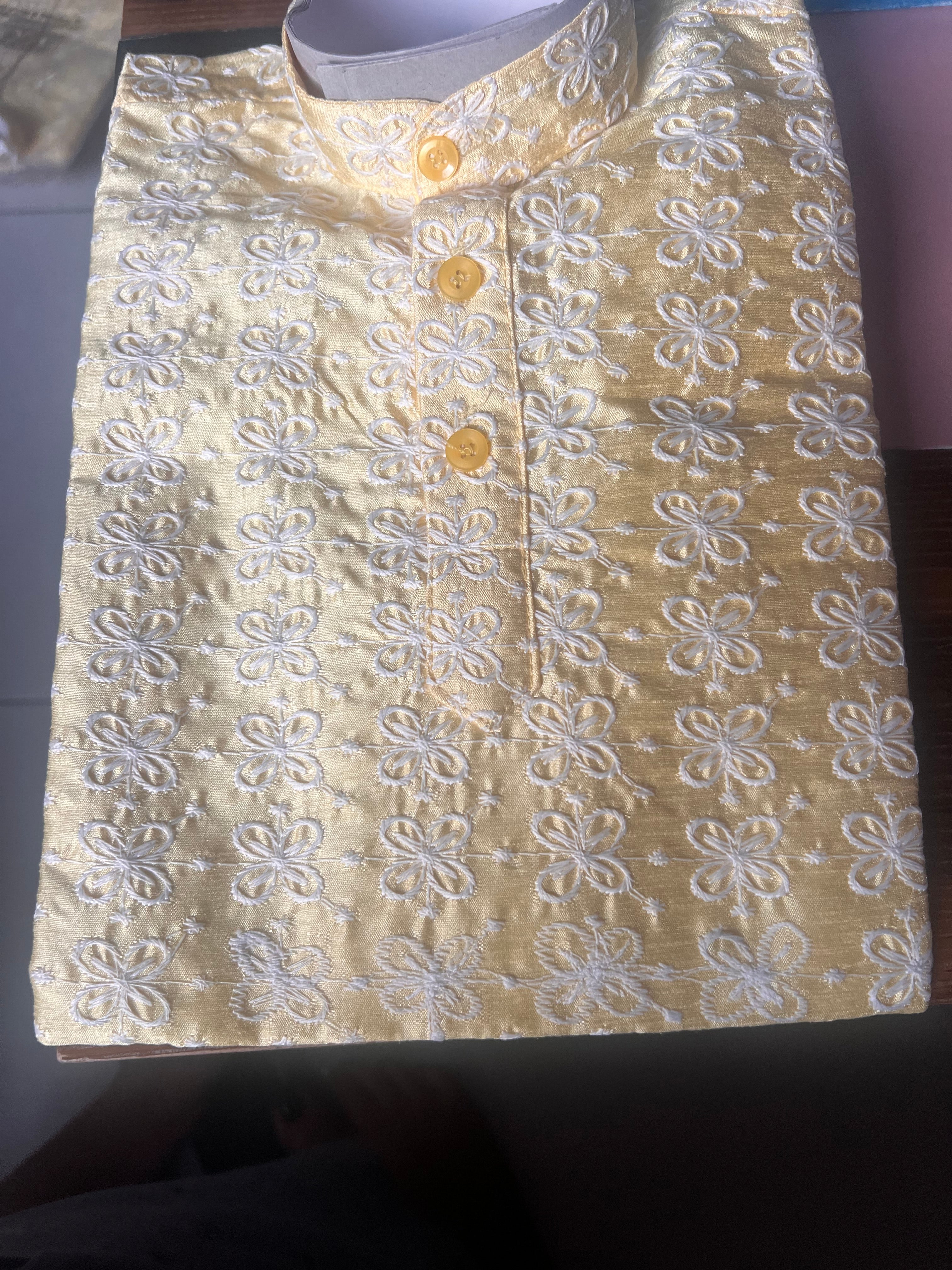 Boys infant kurta pajama chikankari set