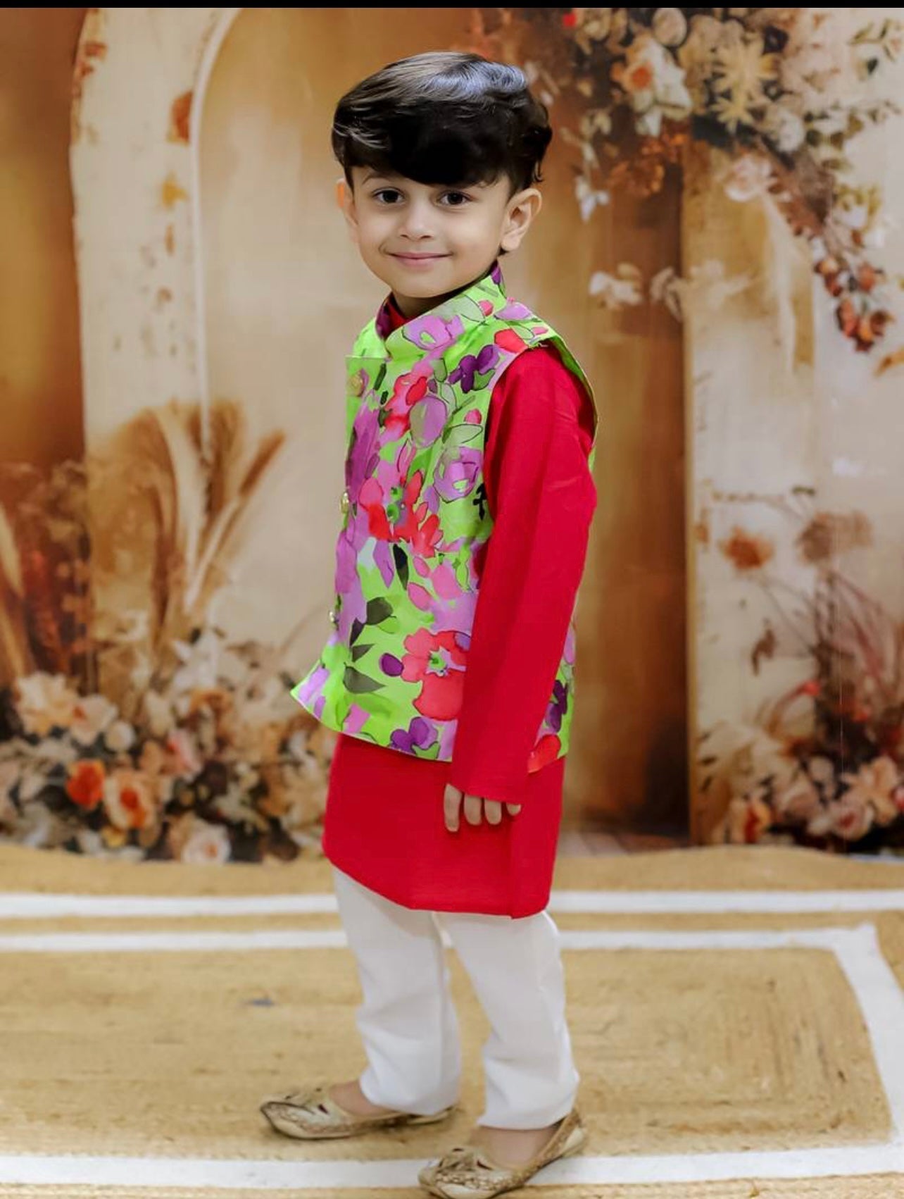 Arjun kurta pajama jacket set- silk
