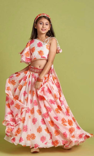 Girls georgette lehenga choli set