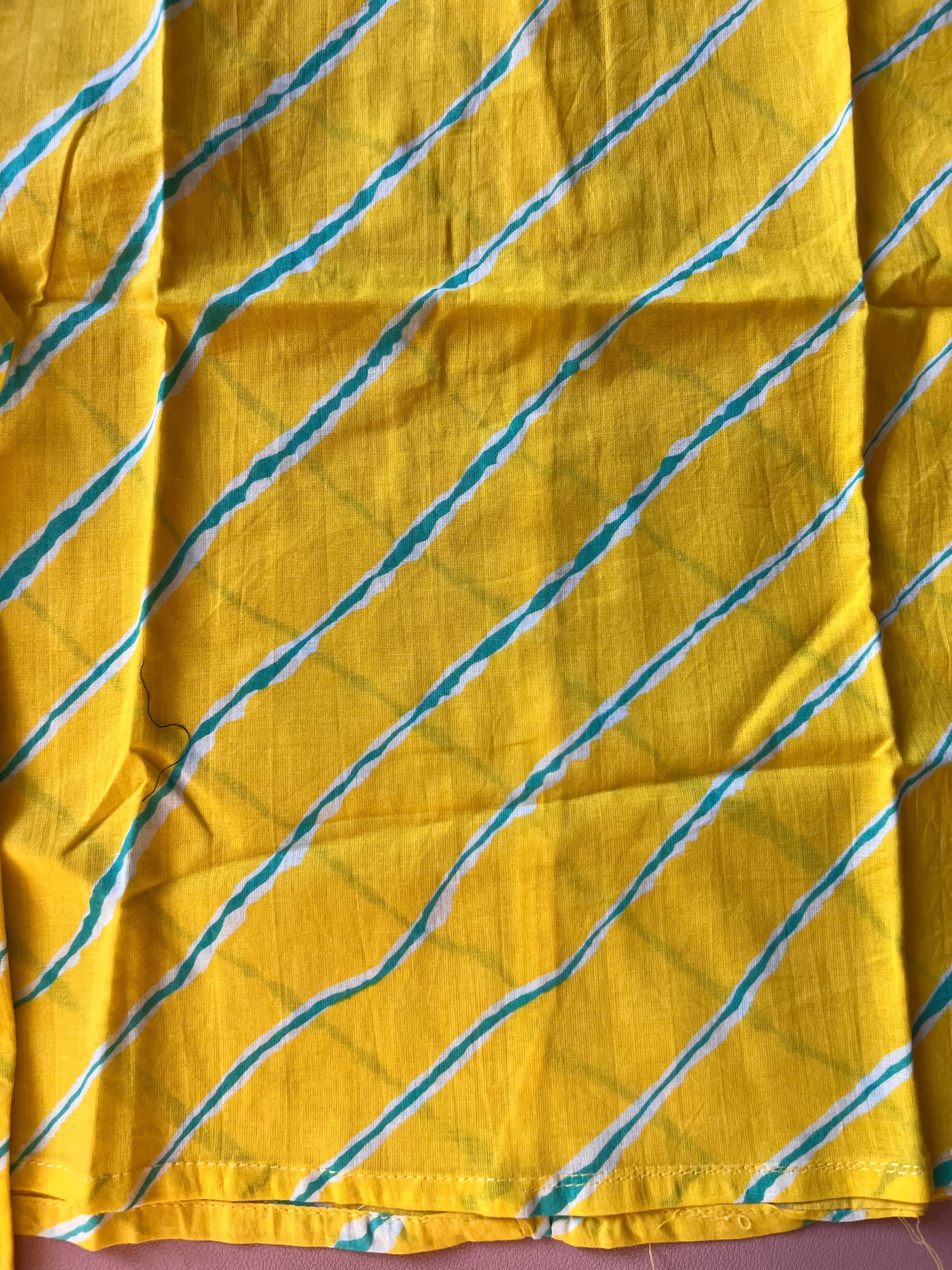 Ethnic frock - yellow stripes