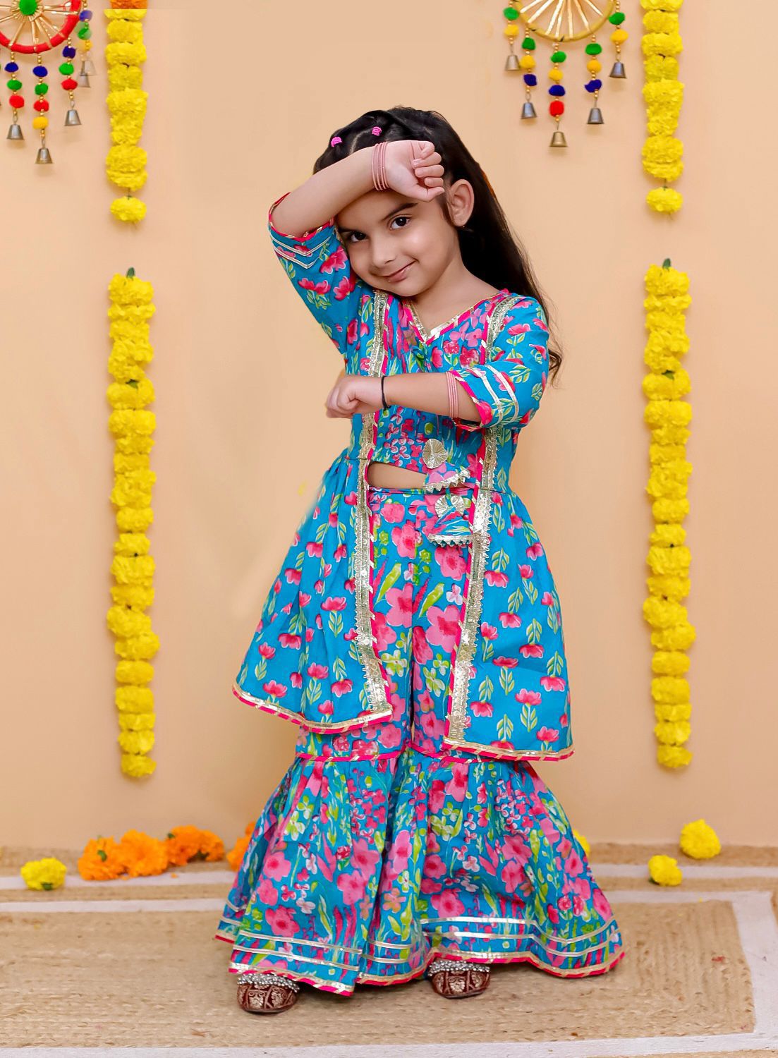 Roshni boy blue kurta pajama set