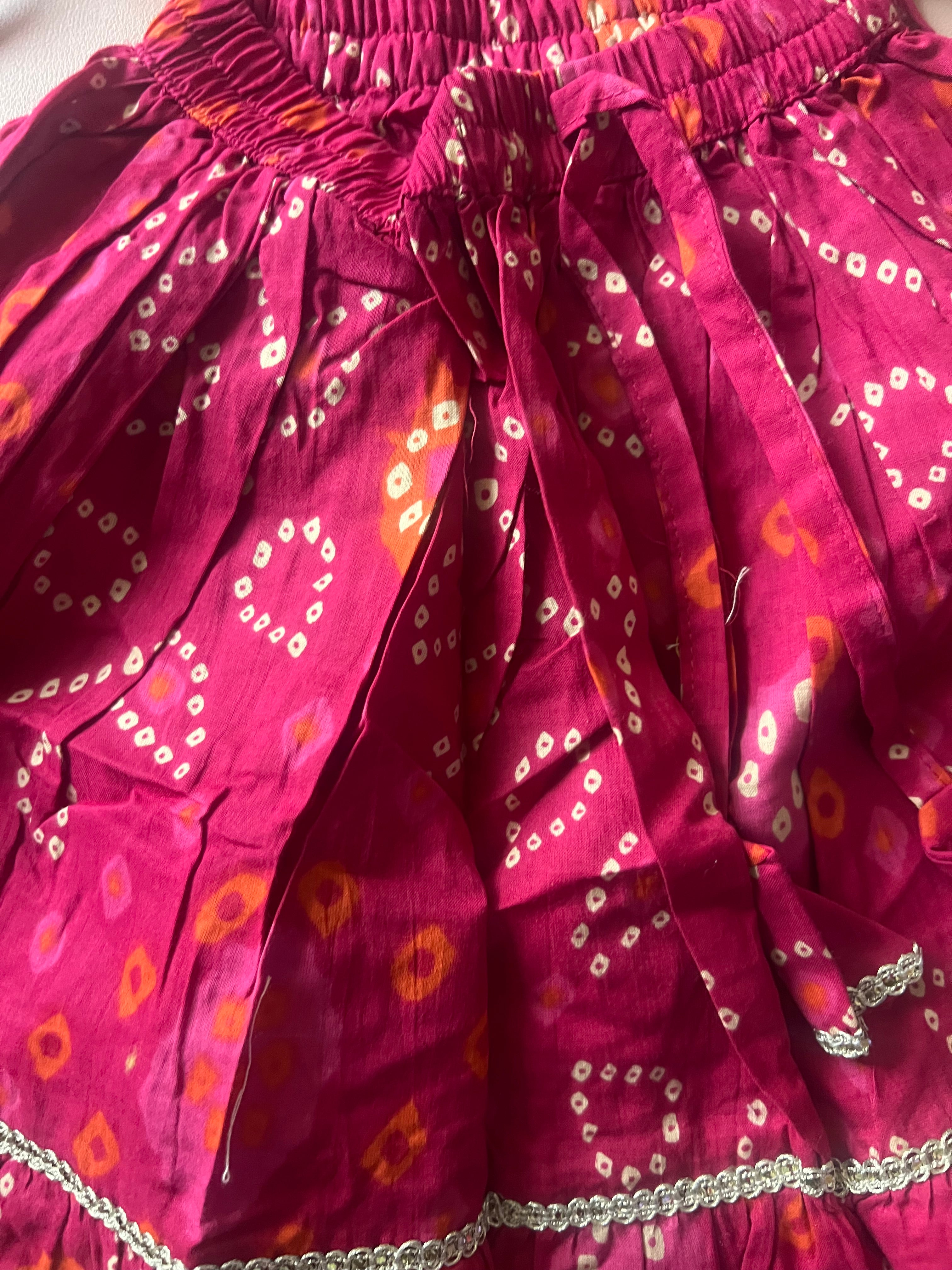 Infant Girls Lehenga Set rani pink