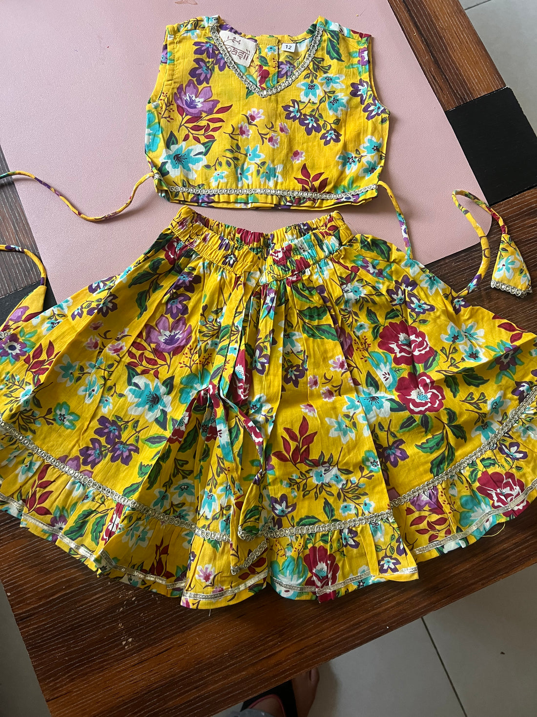 Infant Girls Lehenga Set yellow