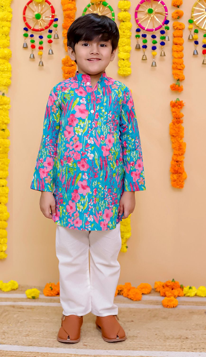 Roshni boy blue kurta pajama set