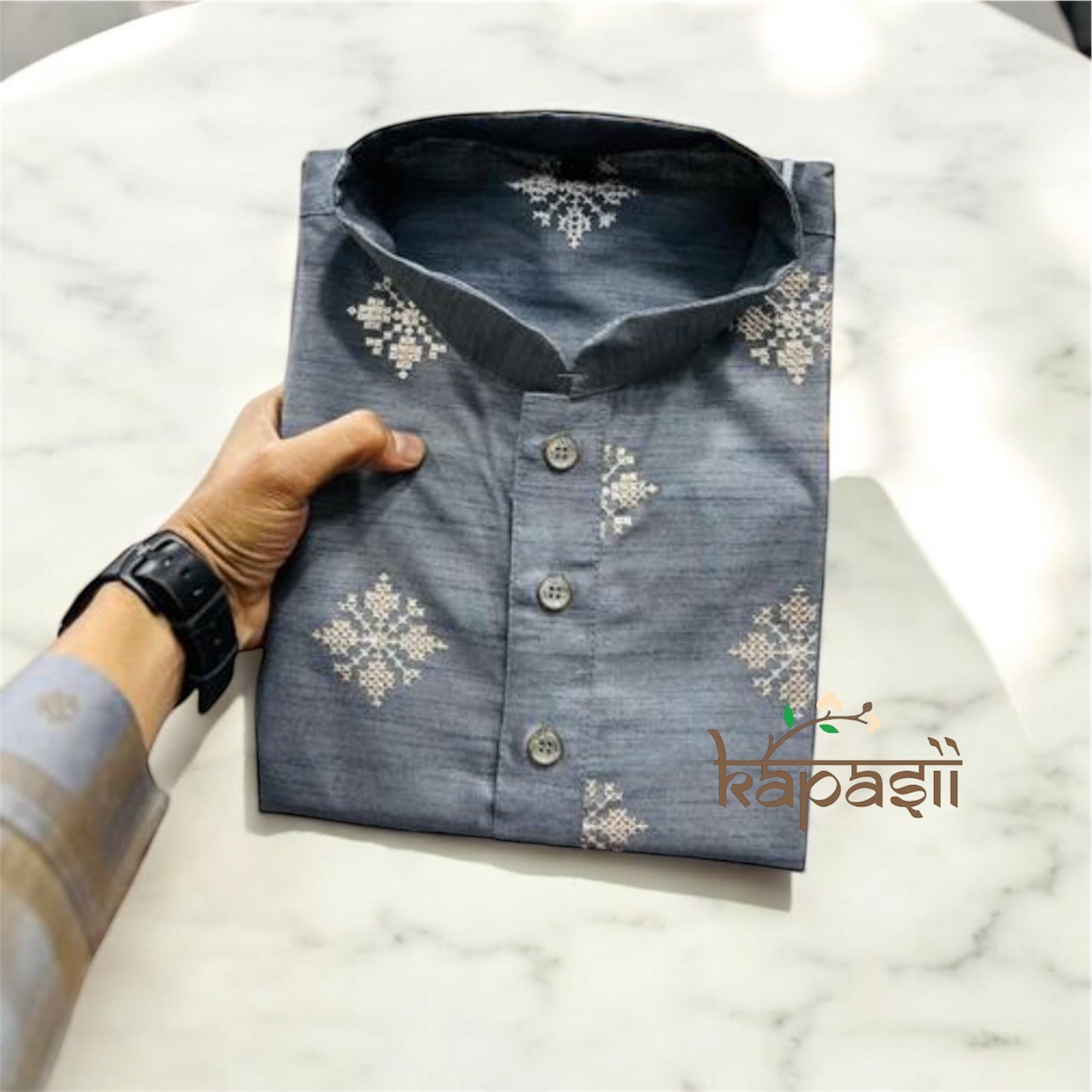 Teen boys only kurta-silk