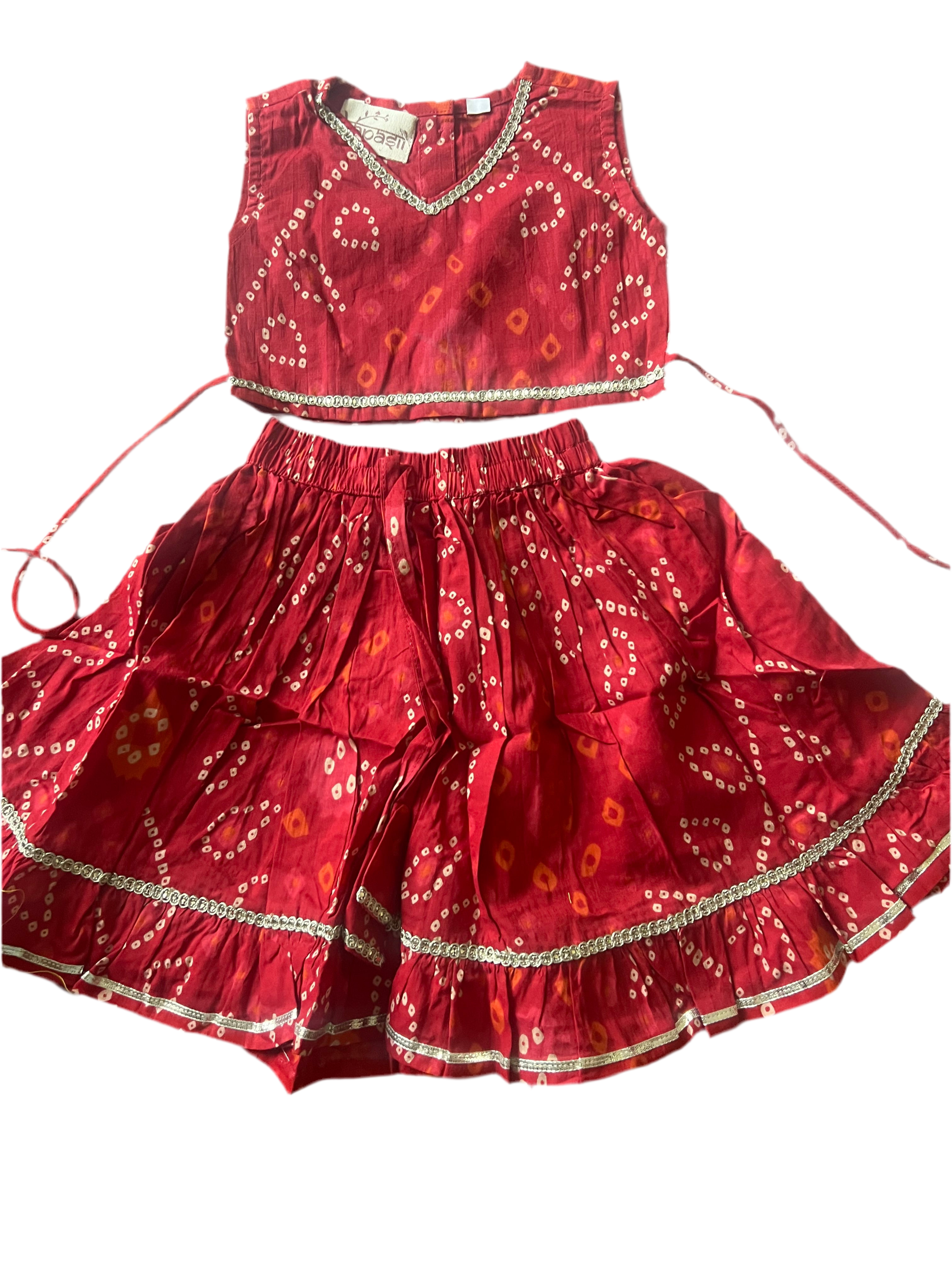 Infant Girls Lehenga Set red
