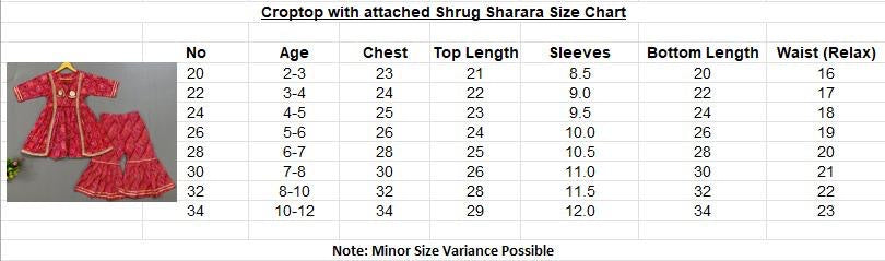 Bodhi Shrug + crop top with sharara set