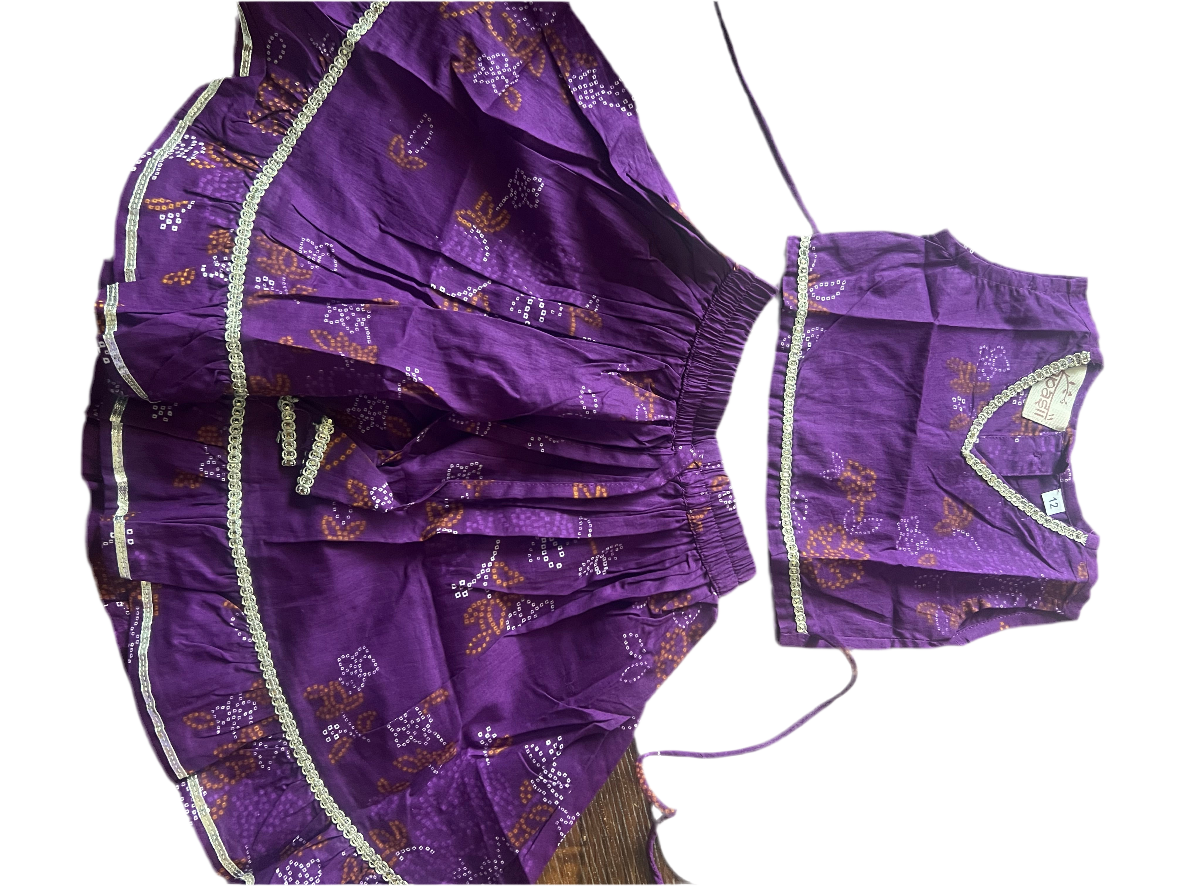 Infant Girls Lehenga Set purple