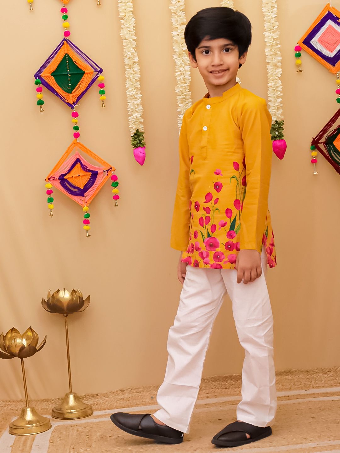 Inayat deep mustard yellow kurta pajama set