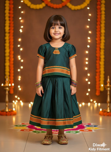 Ahilya khaaan green lehenga choli set