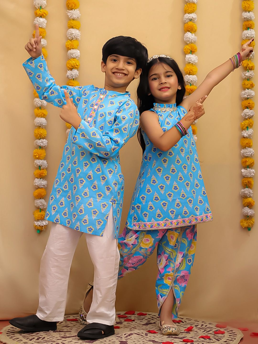 Inayat boys kurta pajama set blue