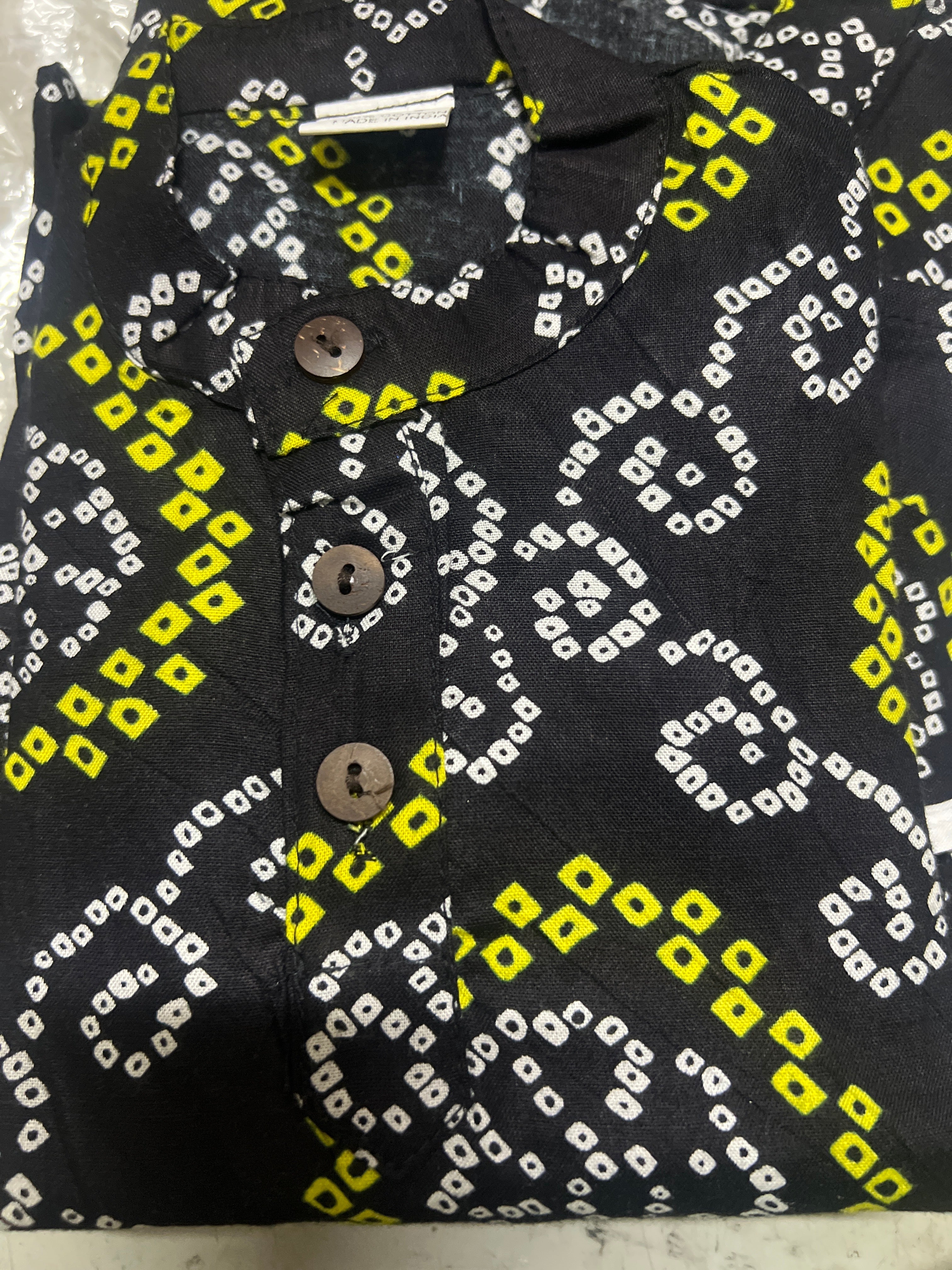 Black bandhani Boy Kurta pajama Set