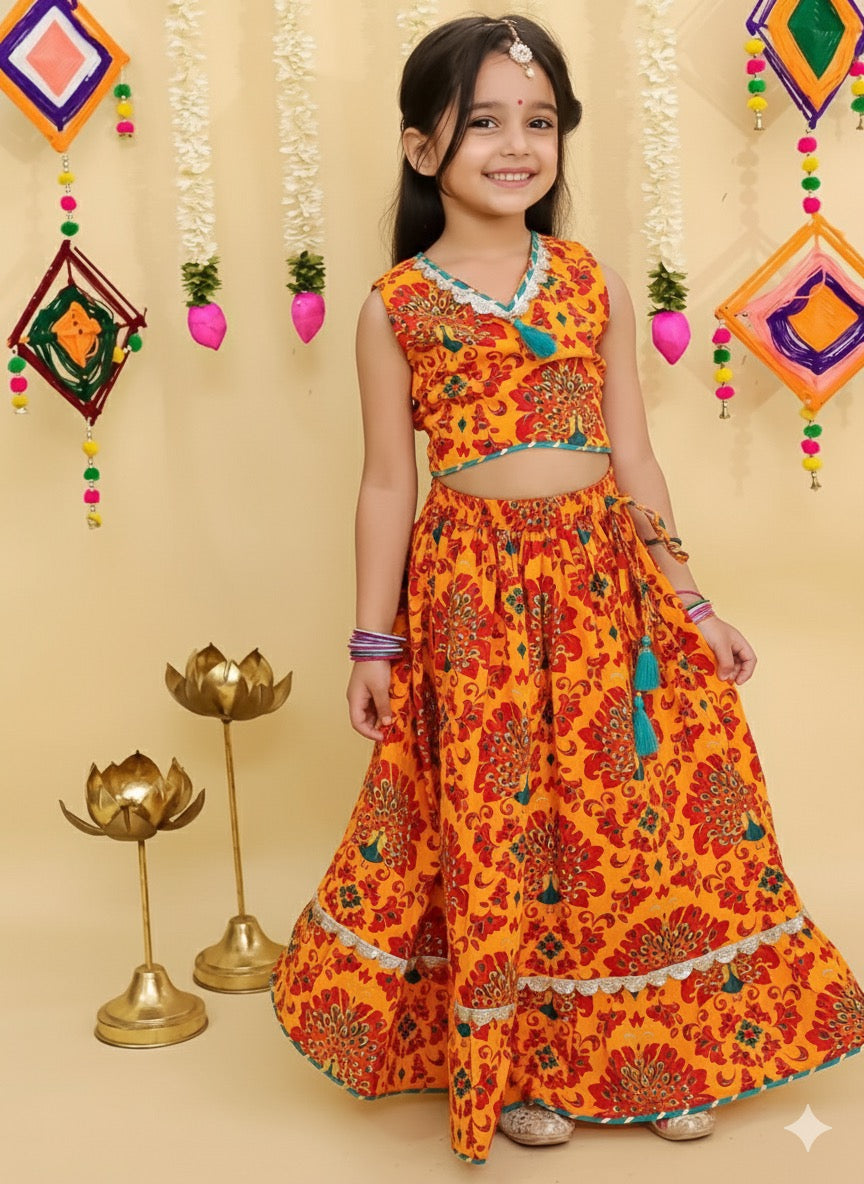 Inayat yellow green lehenga choli set