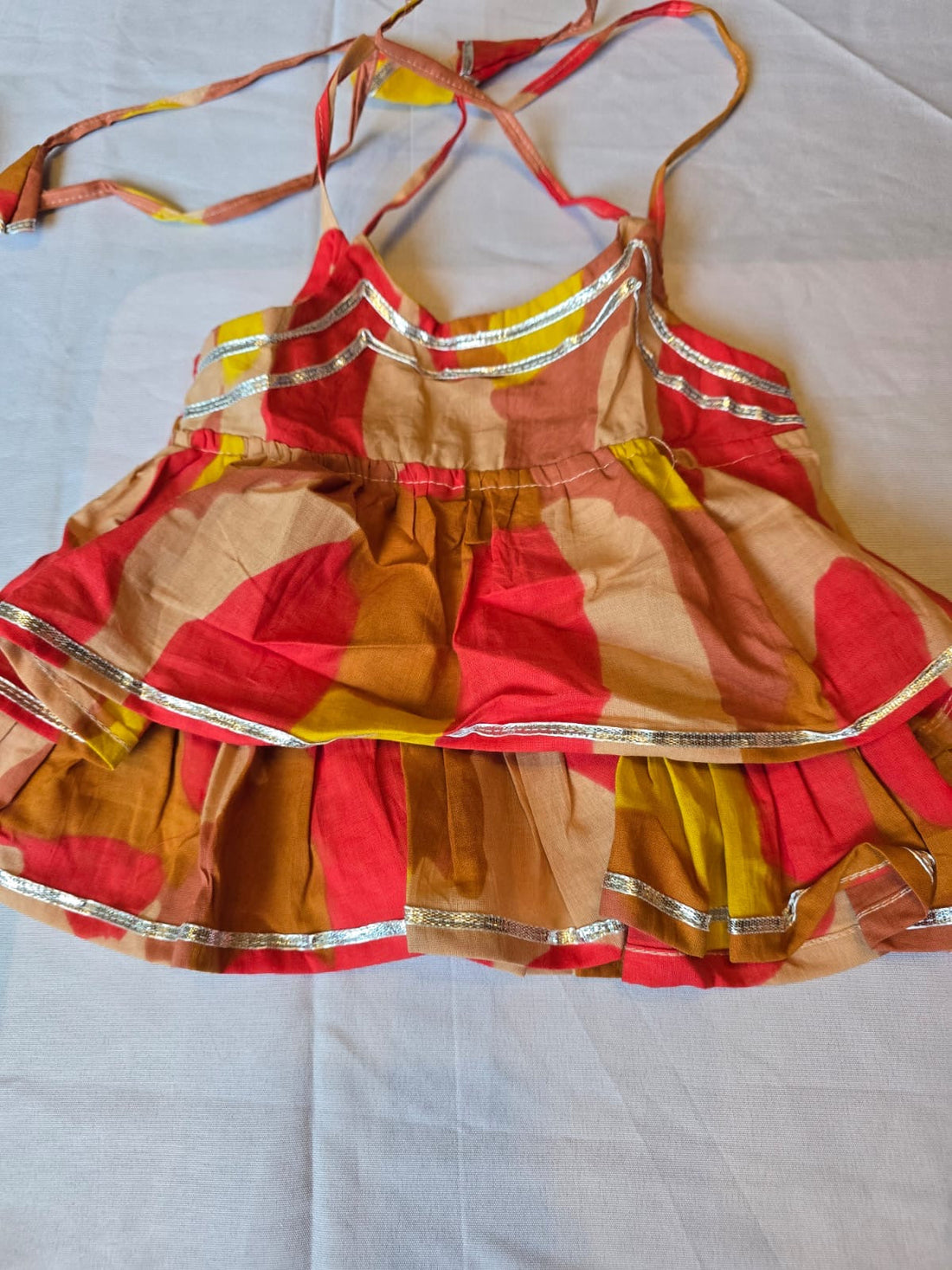 Girls cord set goemetric yellow
