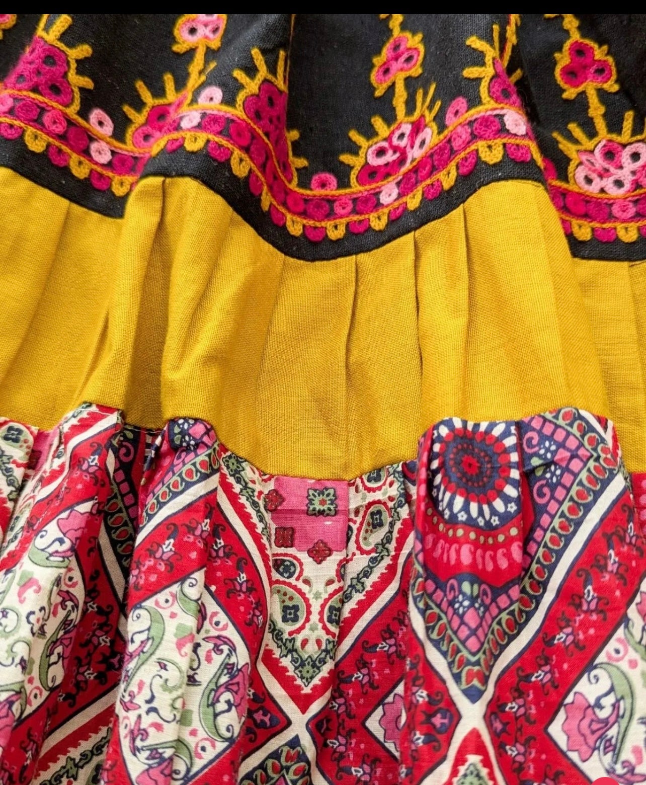 Ghoomar black ghamthi traditional lehenga choli for girls- mustard and black