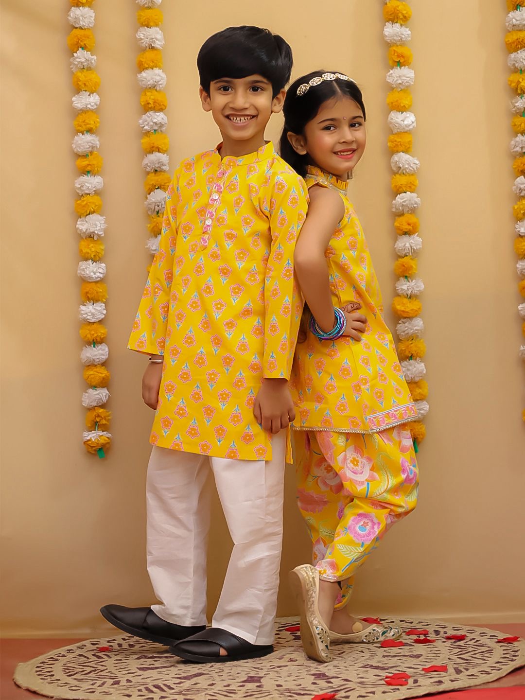 Inayat boys kurta pajama set yellow