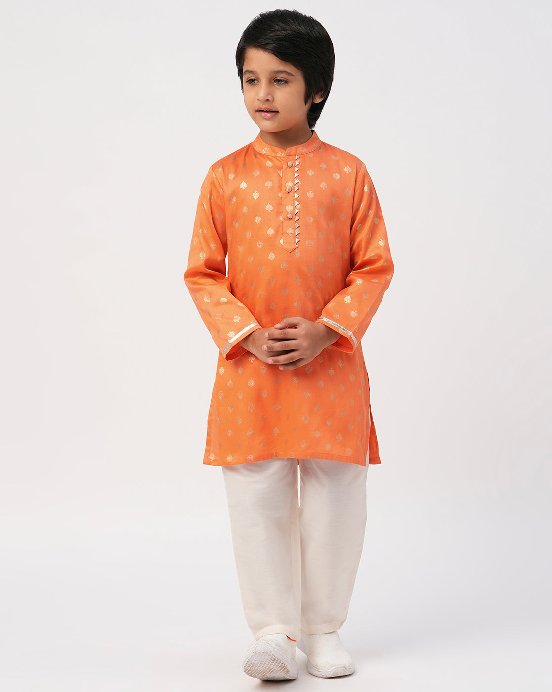 Mehfil Orange Kurta Pant set for Boys