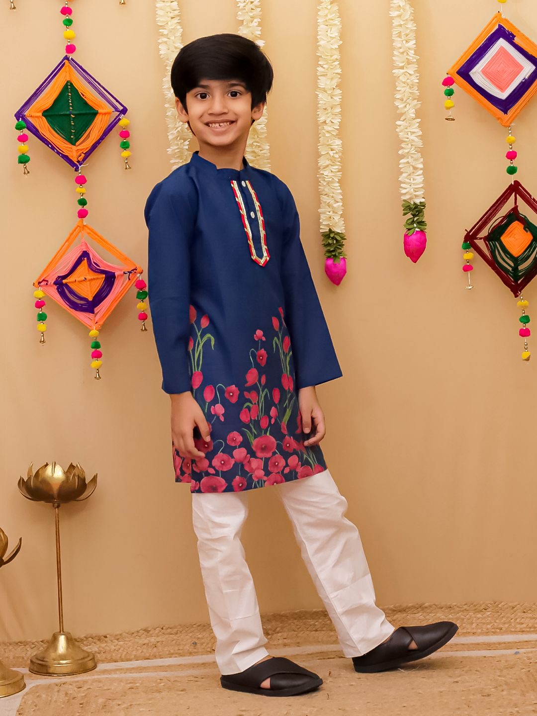 Inayat deep blue kurta pajama set