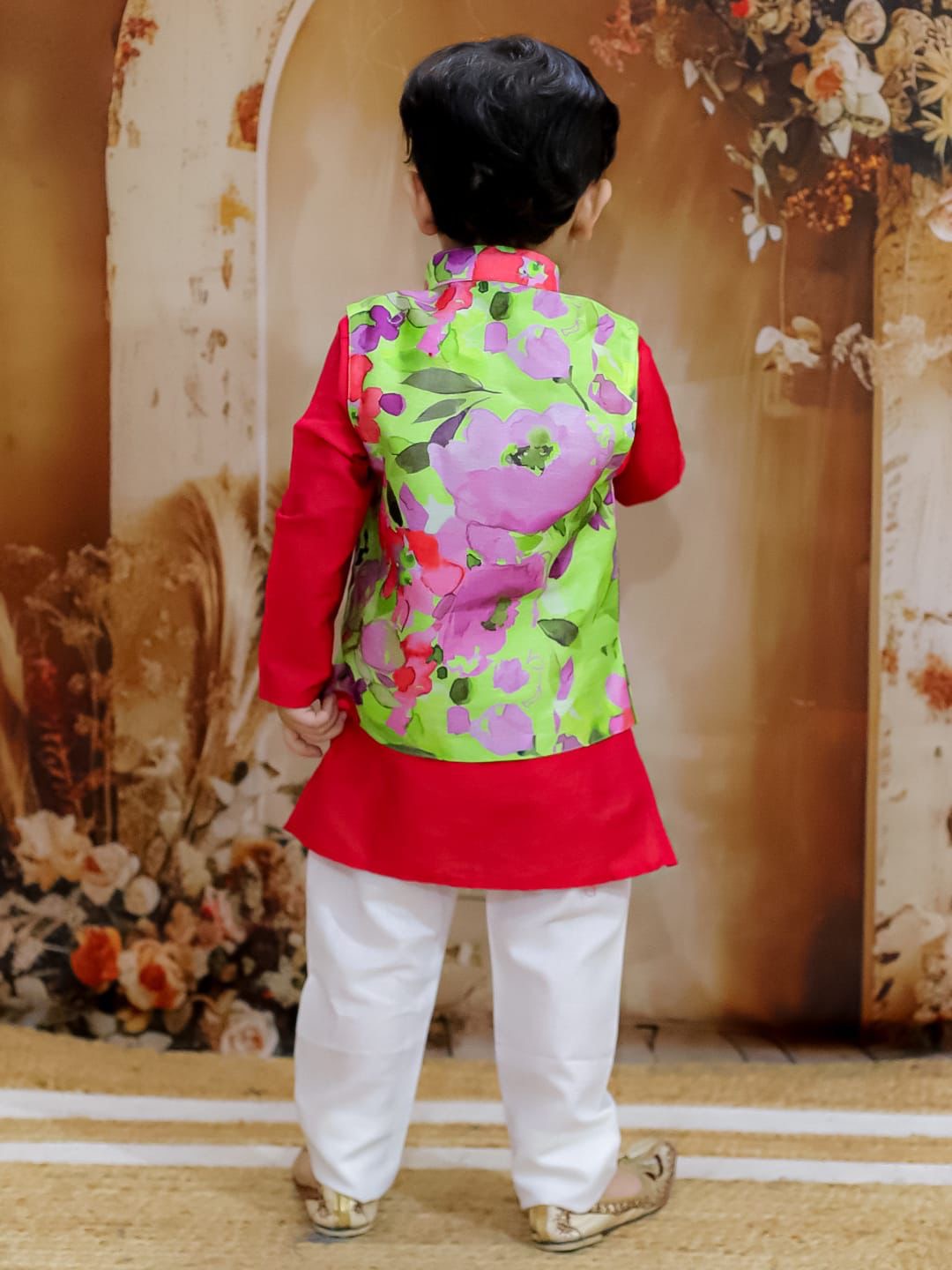 Arjun kurta pajama jacket set- silk