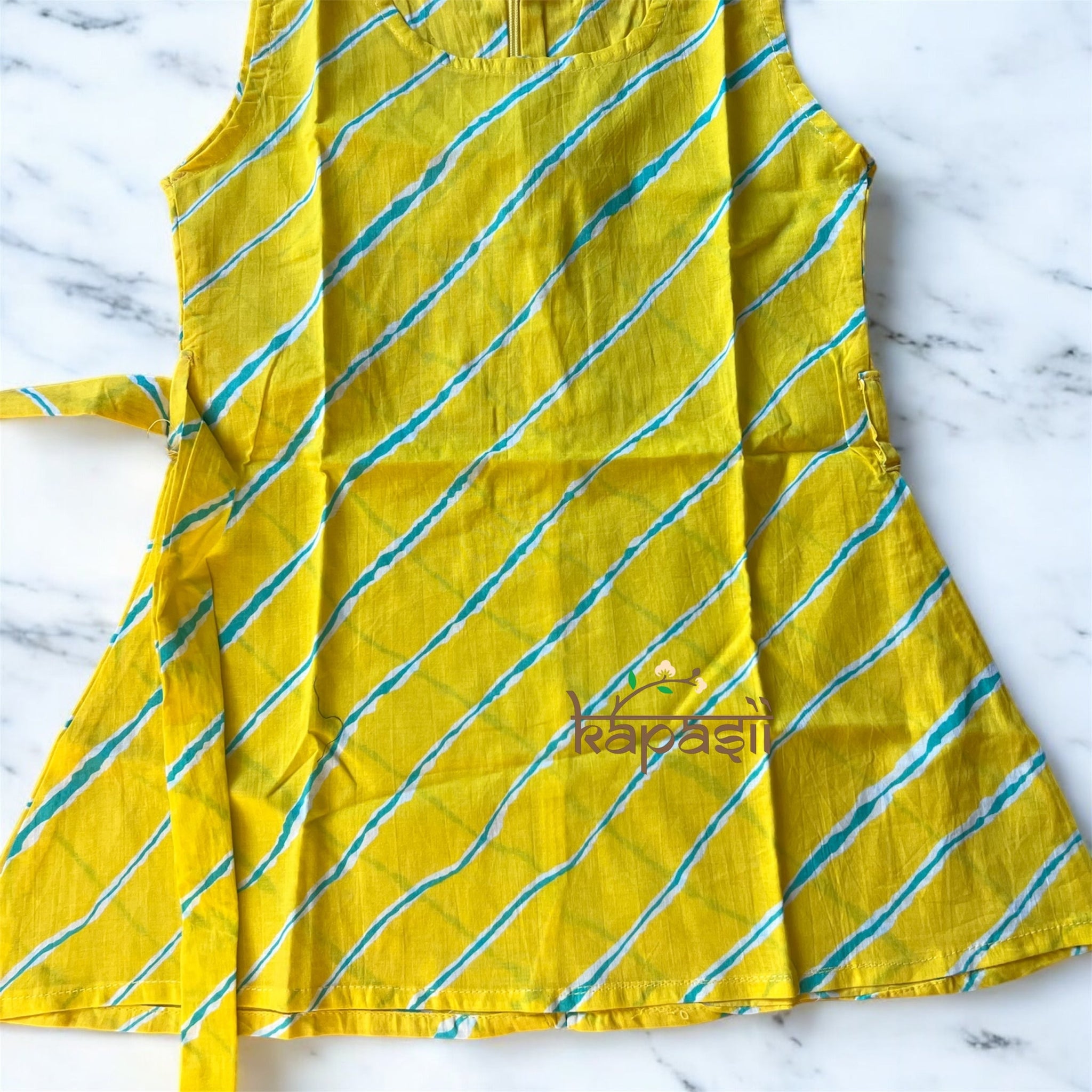 Ethnic frock - yellow stripes