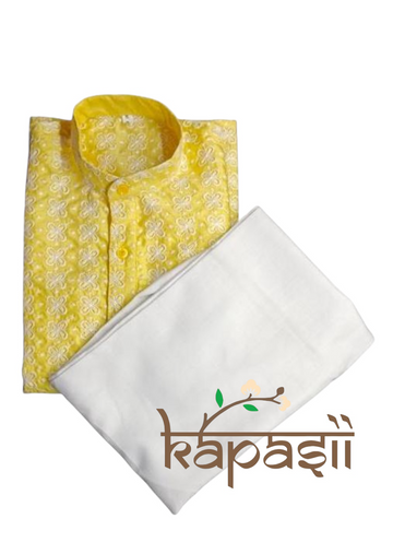 Boys infant kurta pajama chikankari set