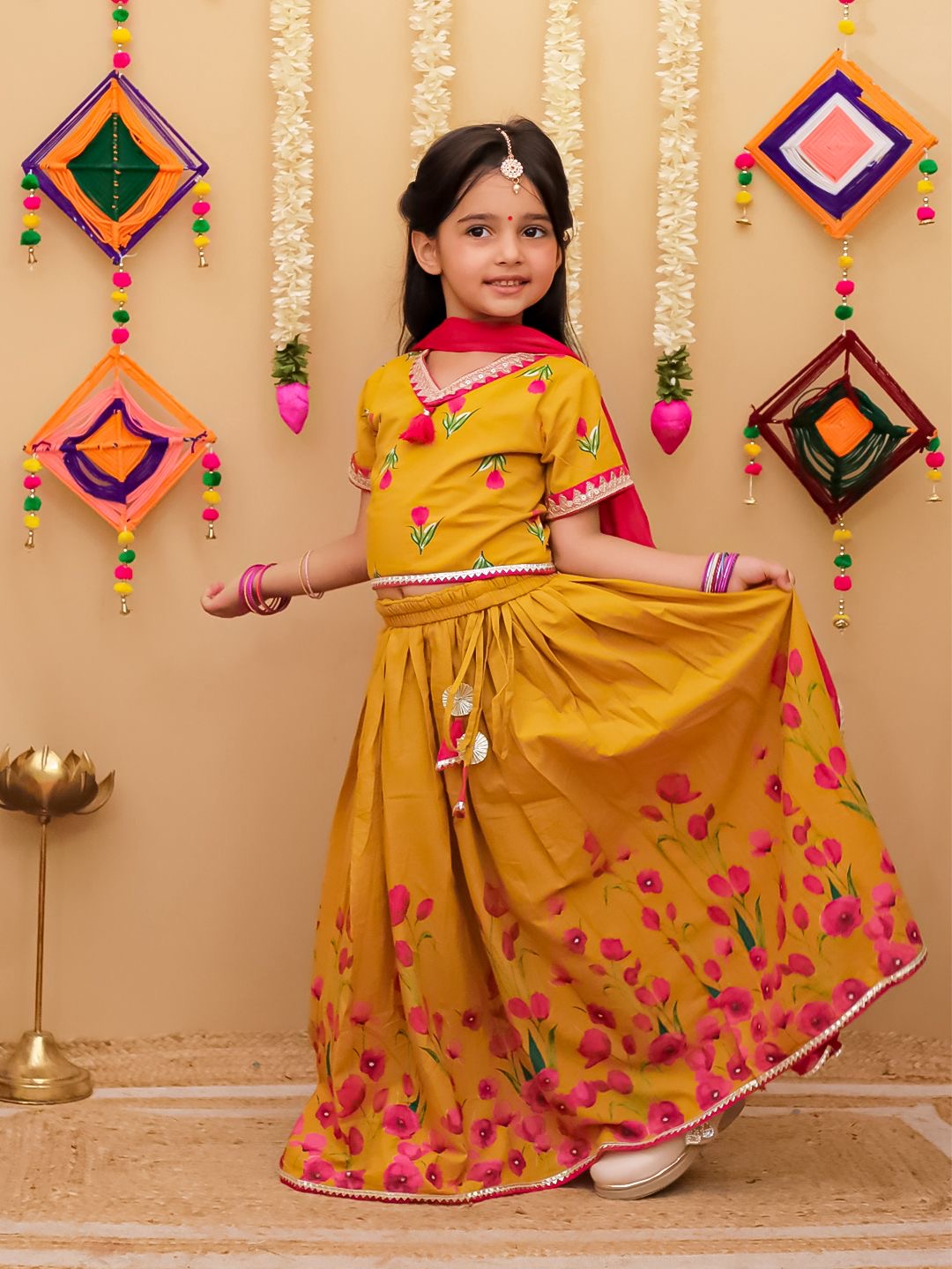 Inayat lehenga choli set deep mustard yellow