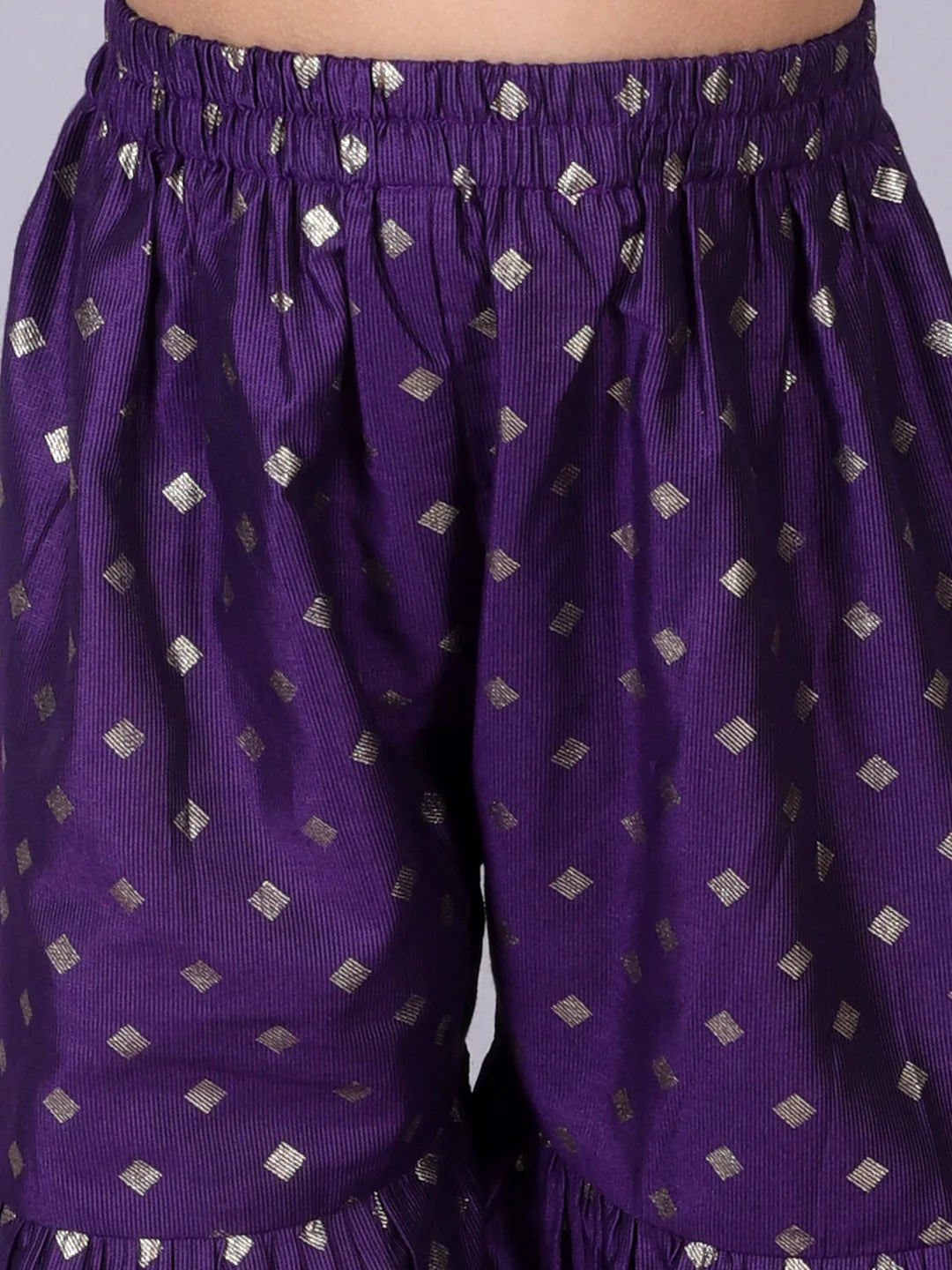 Mehfil girls purple kurta with Sharara set