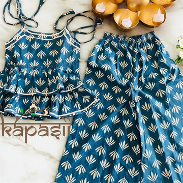 Girls cord set - blue teal