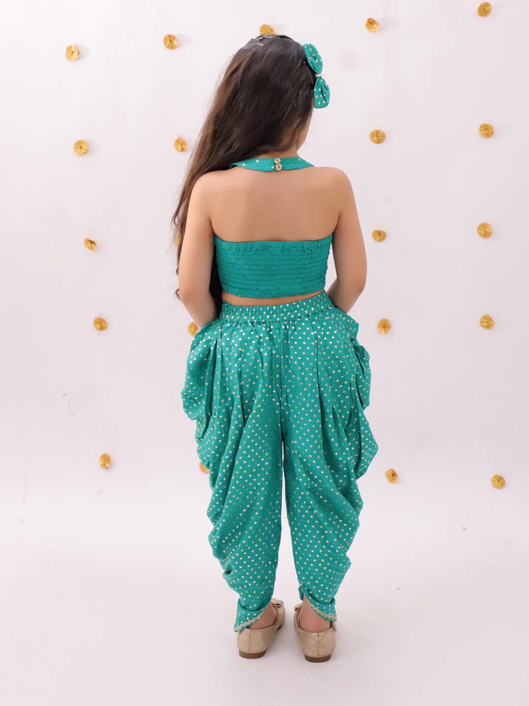 Mehfil sea green dhoti set