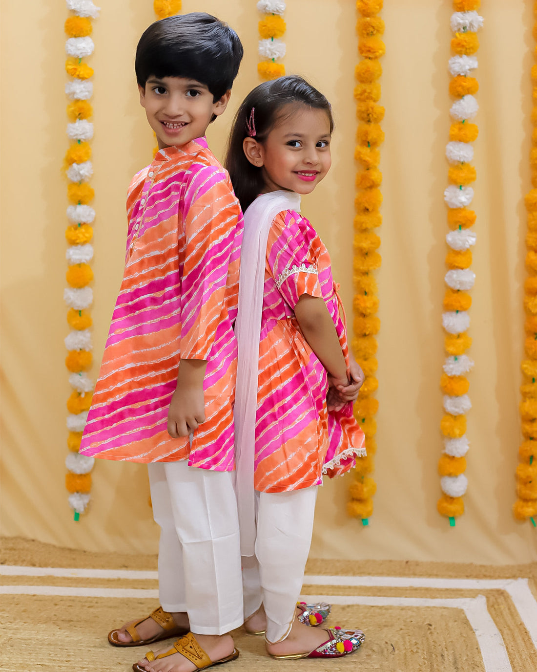 Arjun boys leheriya kurta pajama set