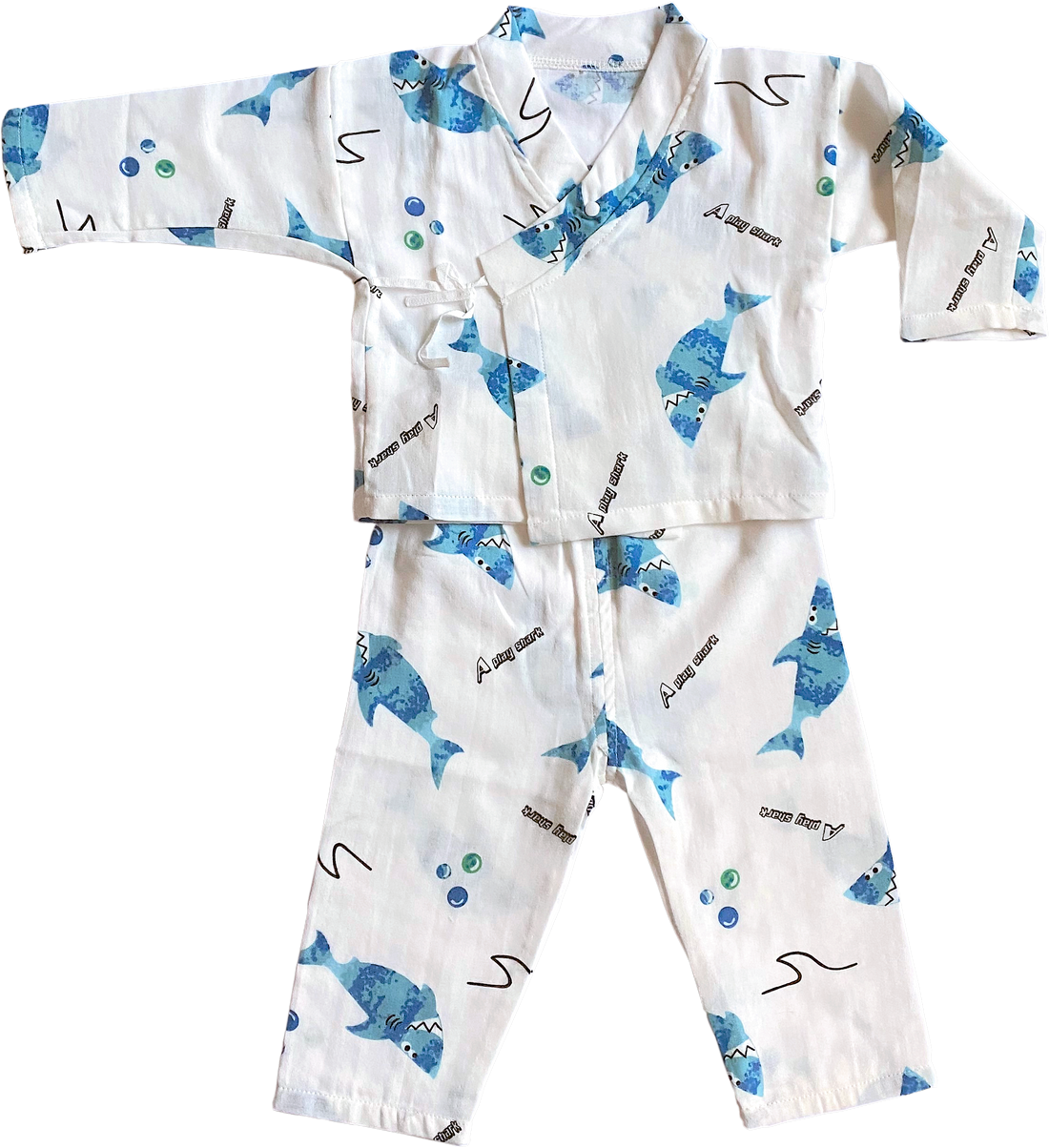 Super Shark Muslin Play Suit