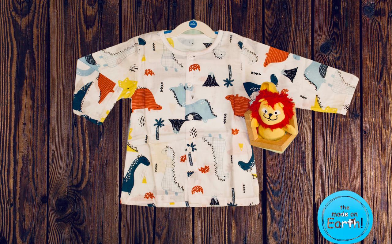 Cassie the Dino Muslin Play Suit