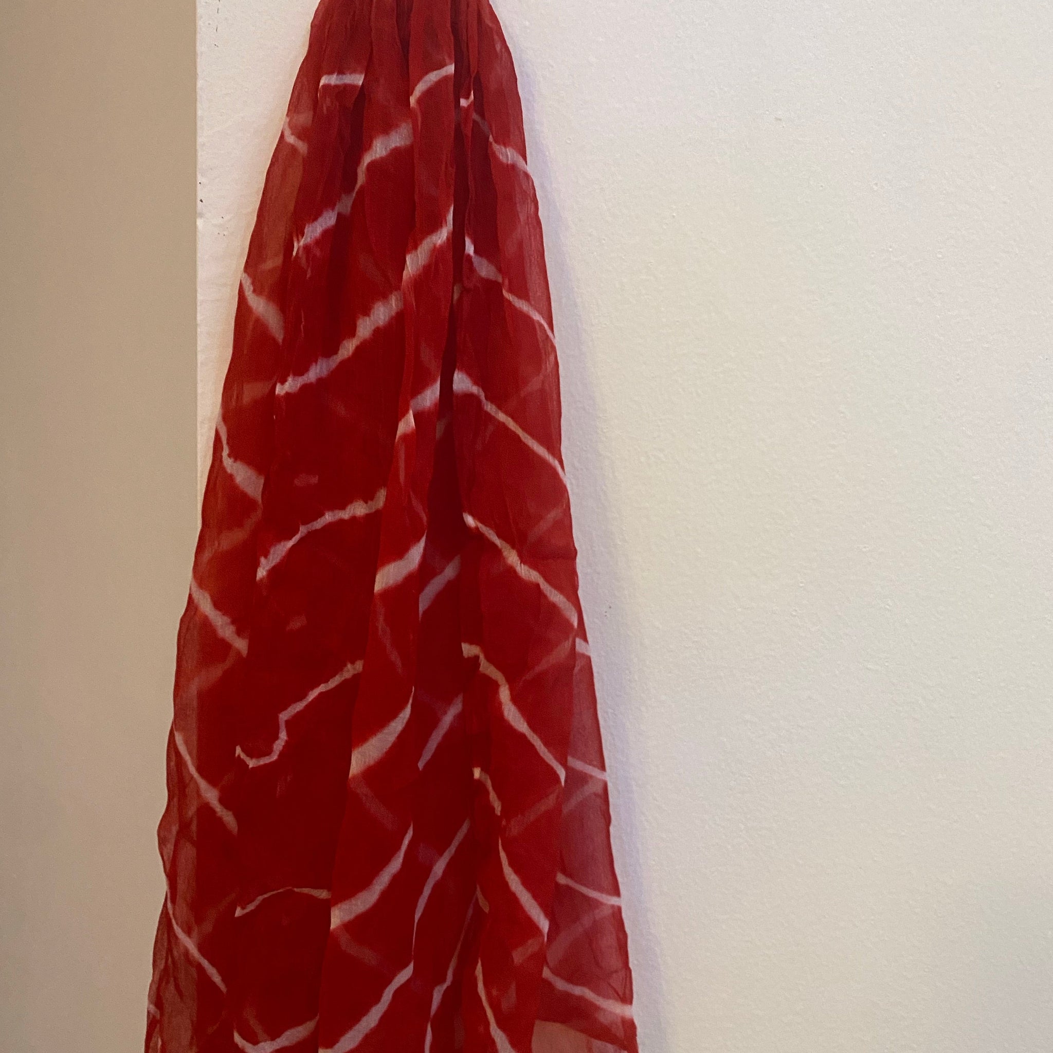 Lehariya dupatta - Red