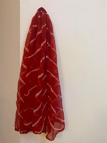 Lehariya dupatta - Red