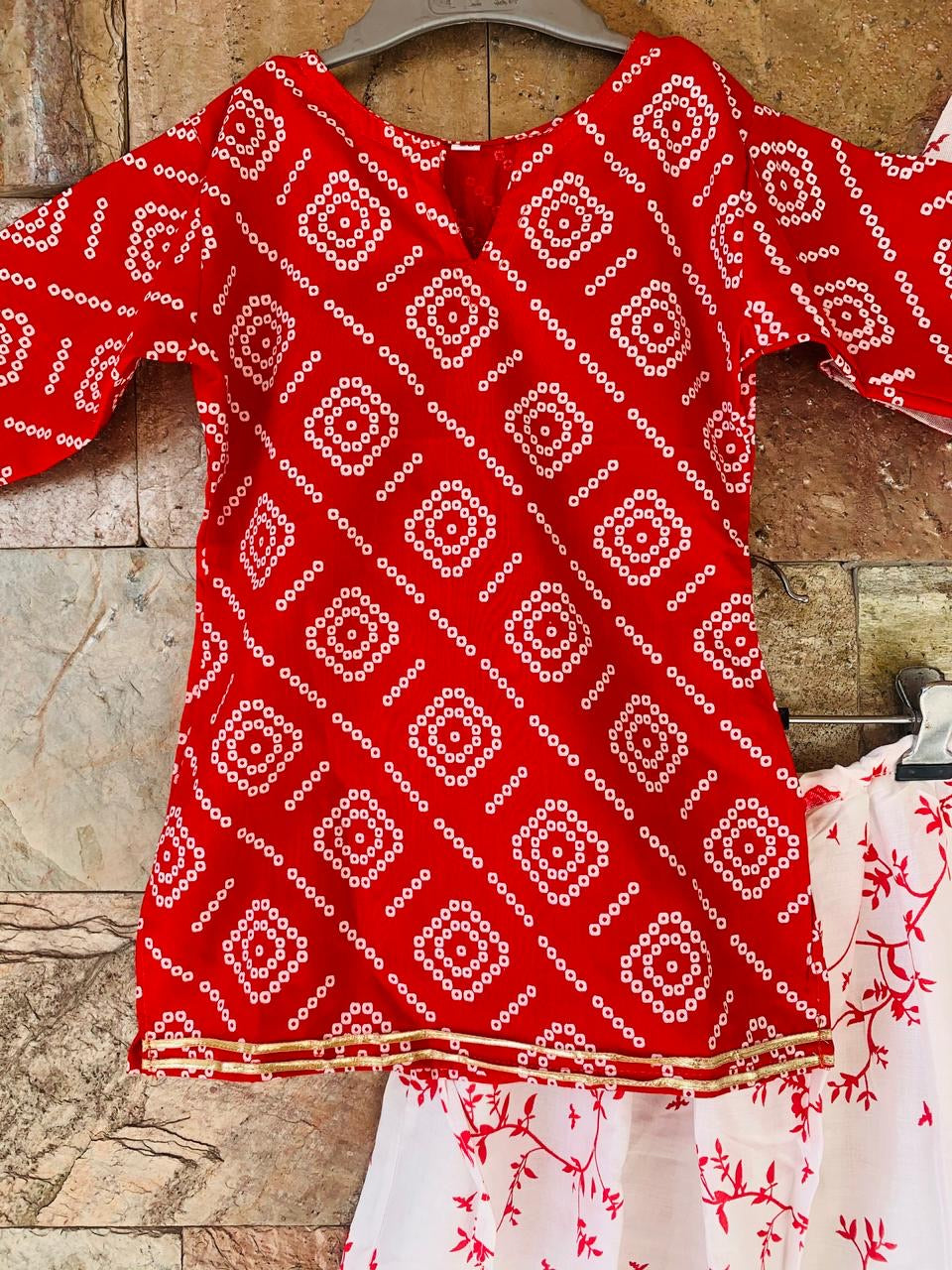Festive fusion red lehenga- dupatta set