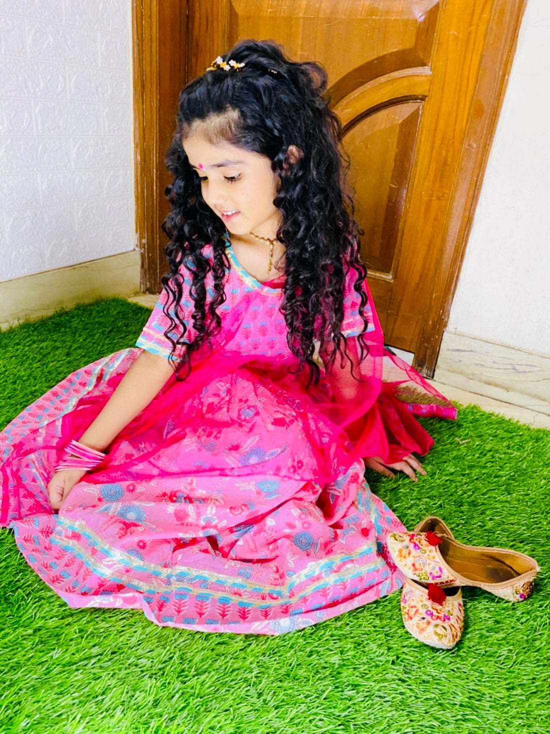 Mrighaya pink lehenga top and dupatta set