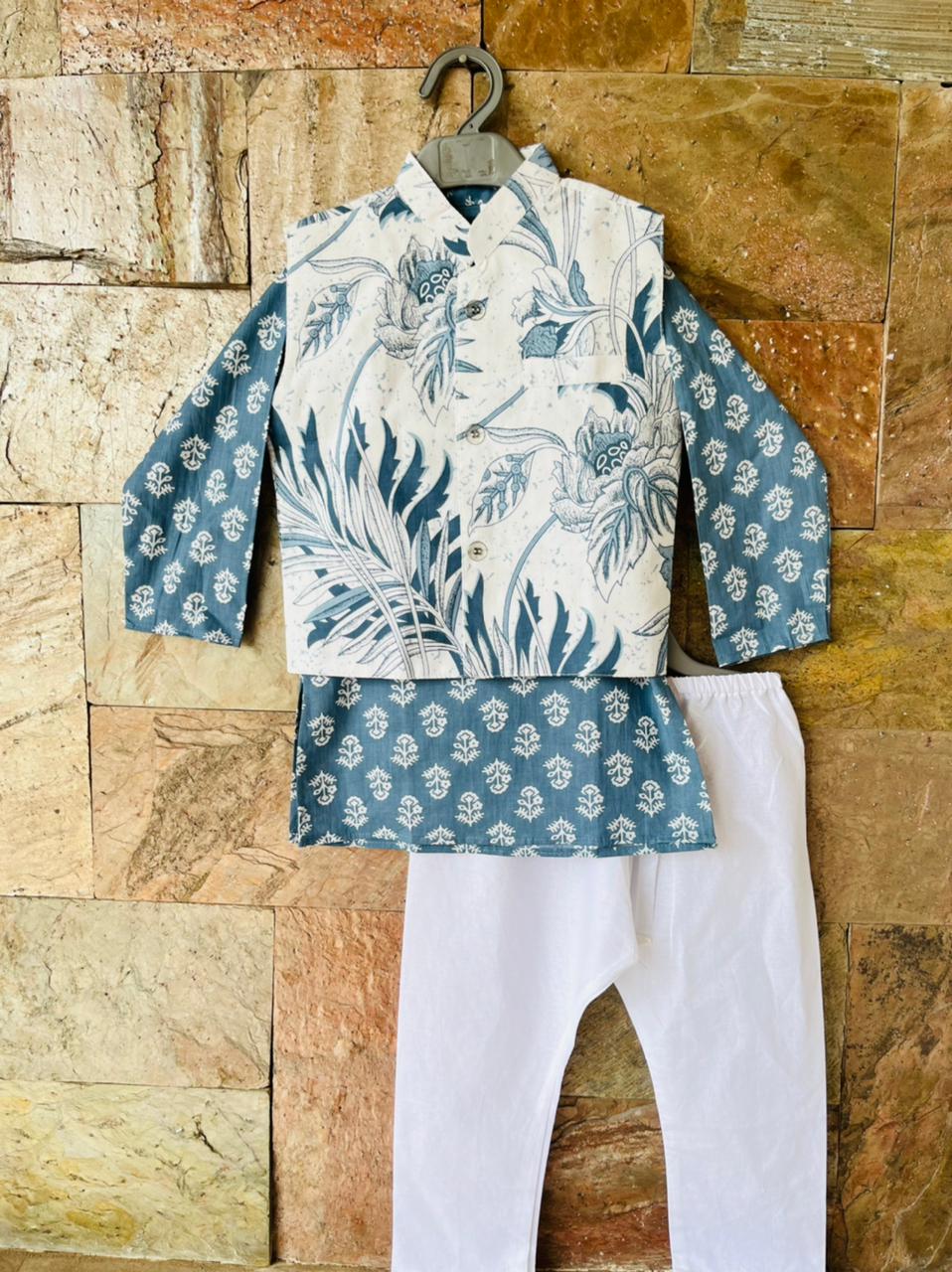 Tatva grey jacket set (12months-12years)
